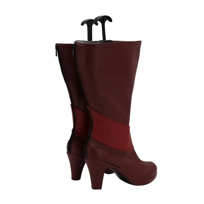 2025 Nuove Scarpe Cosplay per Donna Uomo Fantasia Cartoon Hotel Tacco Stivali Alastor in pelle Accessorio di Halloween RER23 RQR78