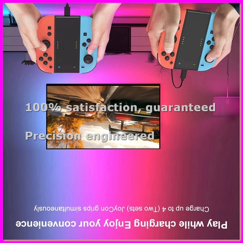 Suitable for Switch2 Handle Charging Dock SW2 4 in 1 Charging Dock NS2 Small Handle Charging Grip-ABVK