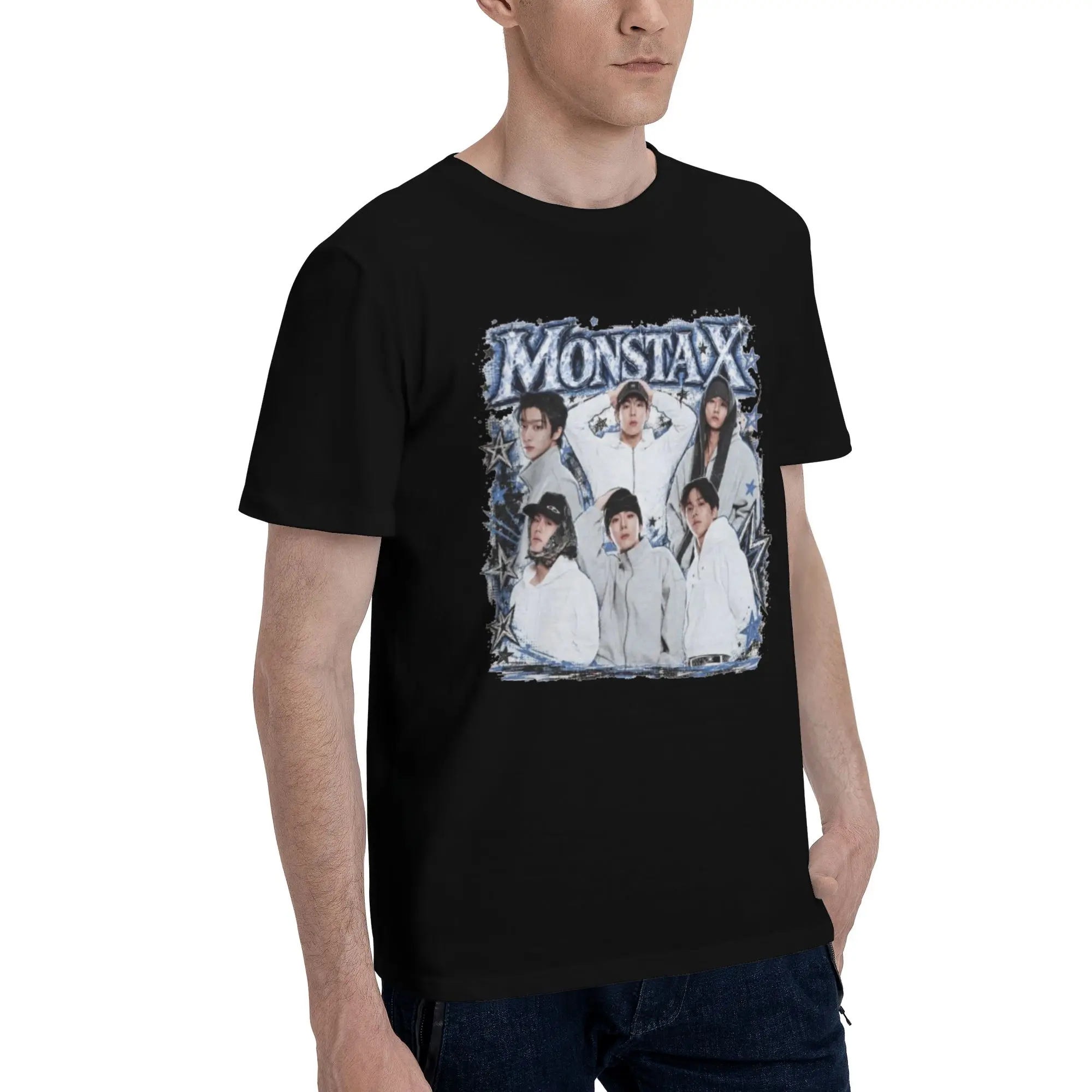Monsta X the X Nexus North America World Tour Apparel Unisex T Shirt Pure Cotton Tee New Arrival  T-shirt Clothing