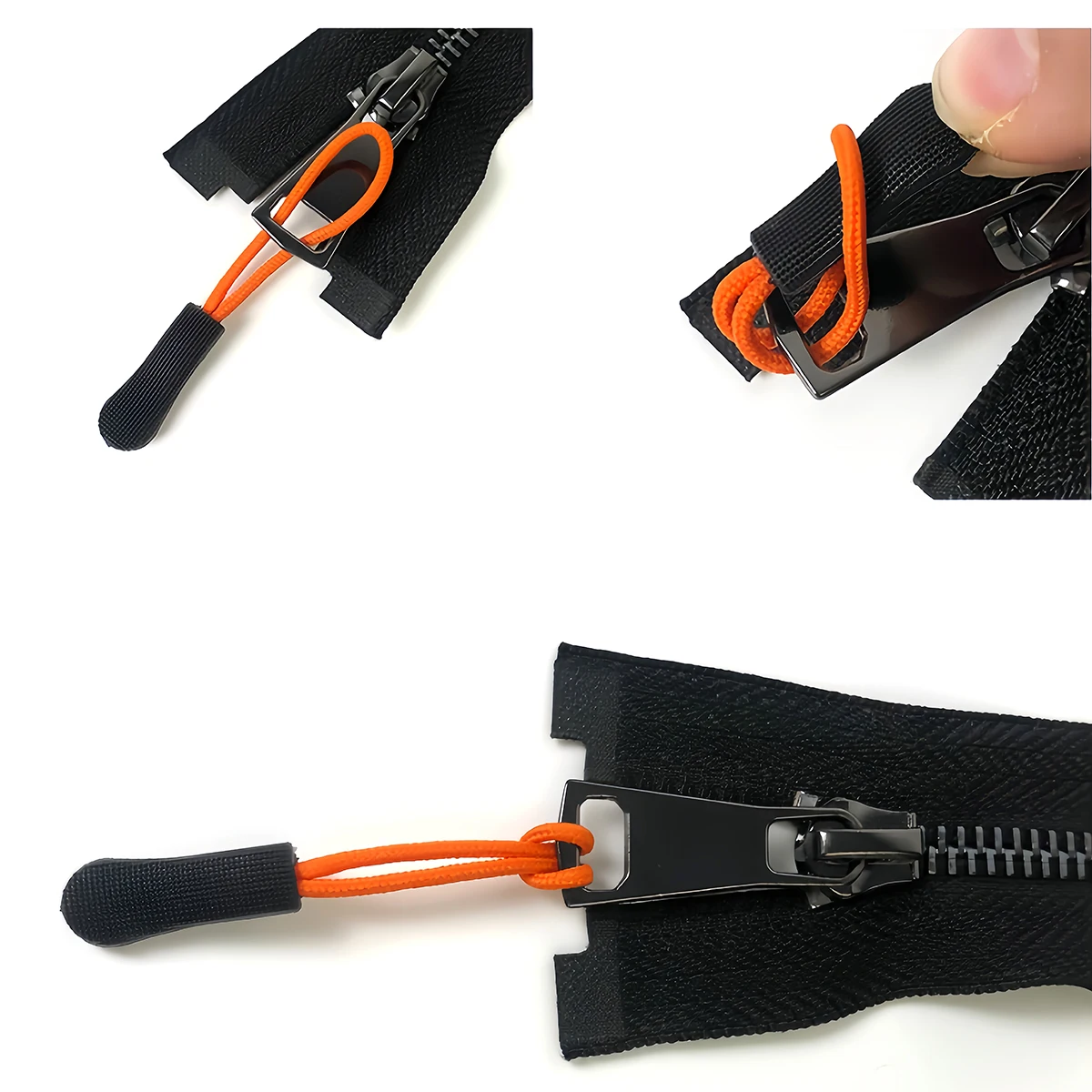 30/100pcs Zipper Pull Puller End Cord Rope Tag Replacement Clip Broken Buckle Fixer Zip Tab Travel Bag Suitcase Tent Backpack image 3