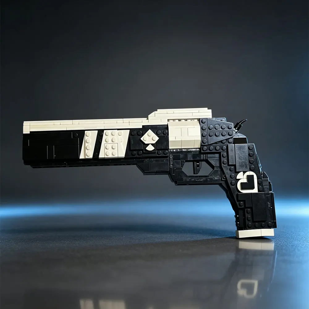 Ace of Spades from Destiny 2 Building Blocks Kit Cayde-6 Exotic Hand Cannon Sci-Fi Revolver Bricks Toy Adult Gift For Friend