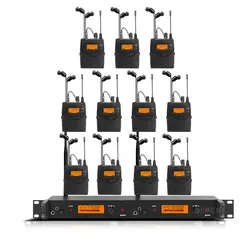 Professional In-Ear Monitor System 2-Channel Multi-Bodypack Monitor with In-Ear Wireless Monitor for Stage DJ Dedicated  EM-2050