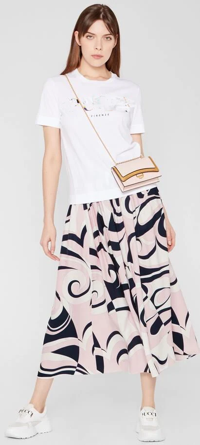 

Faionable Casual Knitted f Skirt for Women Elastic Mid-length Spring Summer Floral Print Spor Sle Triacetate Fiber