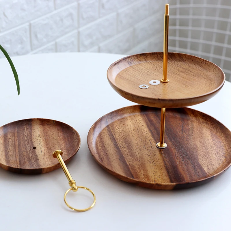 Wholesale 3-Tier Large 3-Layer Wooden Cake Tray Stand for Wedding Afternoon Tea & Dessert for Cupcake & Cake Decoration