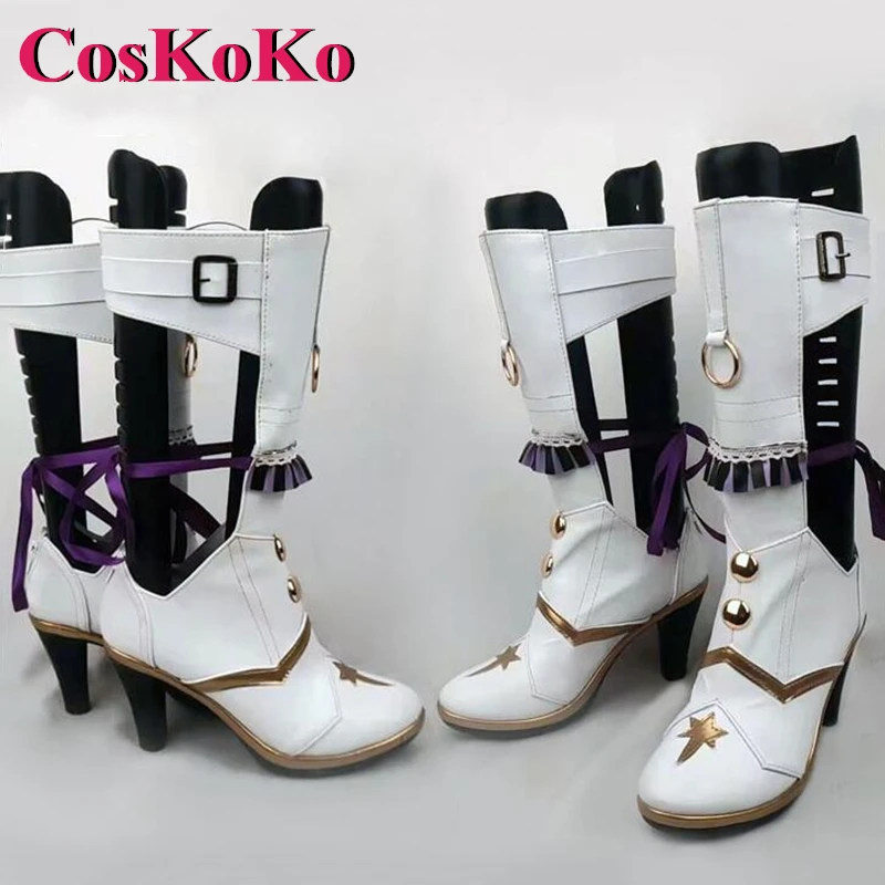 

CosKoKo Blade Shoes Cosplay Anime Game Nu: Carnival Fashion High-heeled Boots Halloween Party Role Play Accessories
