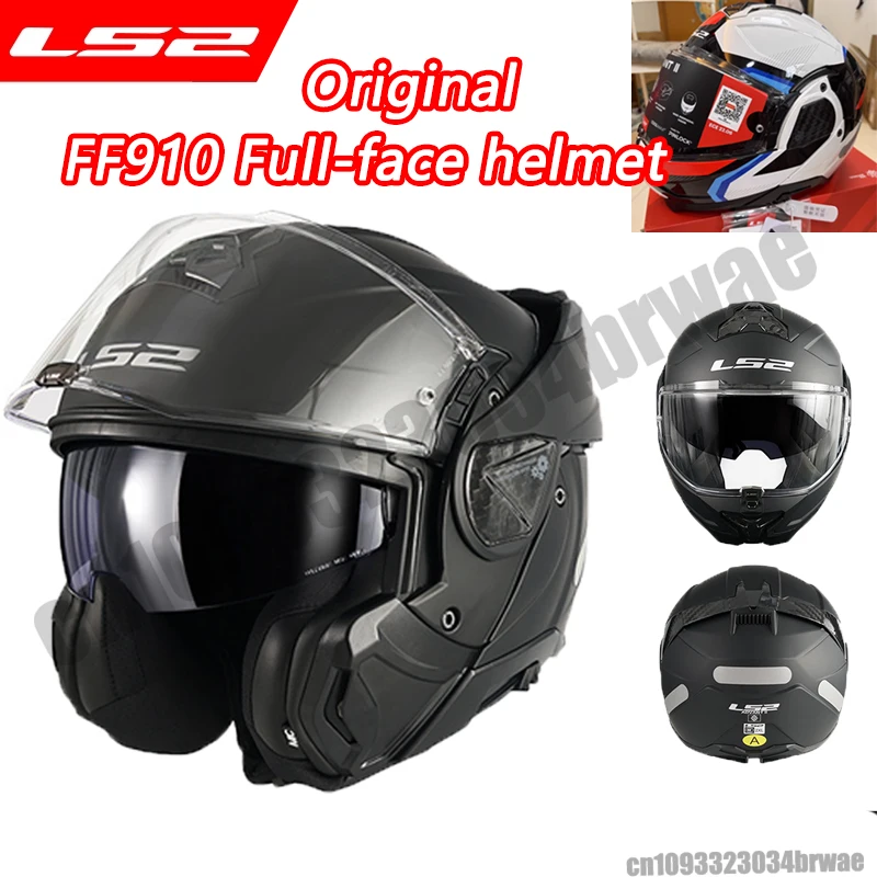 

LS2 FF910 ADVANT II Flip Up Full Helmets Double Lens Sun Visor Casco Casque Capacete Motorcycle Helmet Modular Double Visor ECE