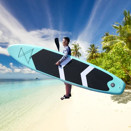 

3.2m PVC Stable durable convenient solid paddle stand-up wakeboard paddle newcomer water board inflatable surfboard