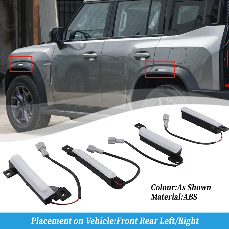 

Подходит для Chery Jetour Traveler T2, модификация лампы для бровей на колесе автомобиля, левая и правая лампа для бровей на переднем колесе