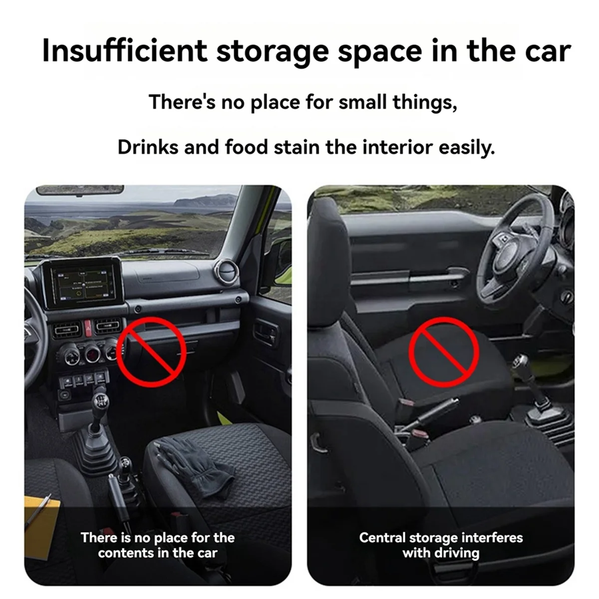Органайзер со стороны пассажира, ящик для хранения центральной консоли для JB64 JB74, 3-дверный, 5-дверный, 2019–2024 гг.