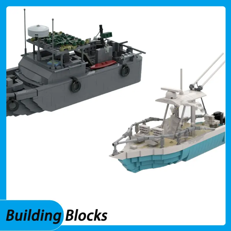 Blocs de construction assemblés en petites particules, yacht bateau MOC-61813, 601 pièces, modèle de construction de taille moyenne, jouet de décoration cadeau, liquidation