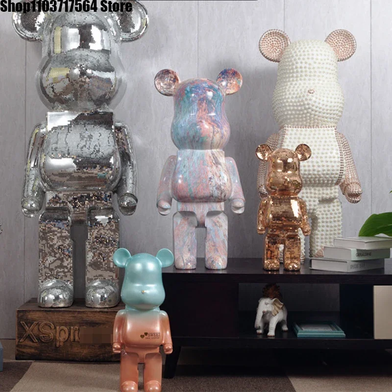 

Violent bear living room light luxury TV cabinet Wine cabinet cartoon stickers glass piggy bank arts and crafts large floor