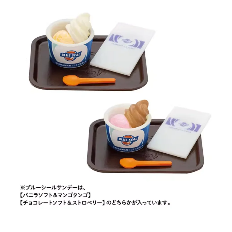 Kenelephant Original Gashapon Capsule Toys Kawaii Cute Blue Seal American Ice Cream In Cup Miniature Items Gacha Figure Anime