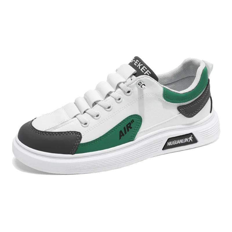 

2025 New Men's Shoes Spring and Autumn Men's Sneakers Leather Low Cut Fashion Trendy Running Sports Men's Casual Trendy Shoes