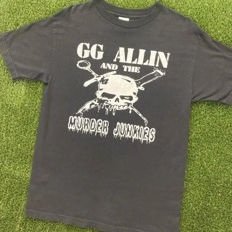 Vintage Retro Gg Allin Band Hardcore Punk T Shirt