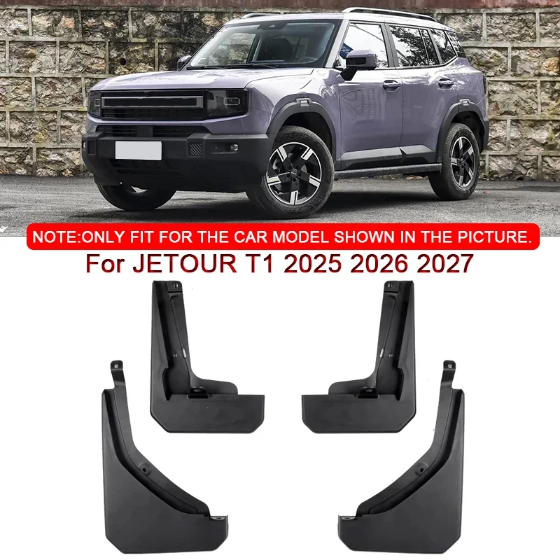 

For JETOUR T1 2025 2026 2027 Car Styling ABS Car Mud Flaps Splash Guard Mudguards MudFlaps Front Rear Fender Auto Accessories