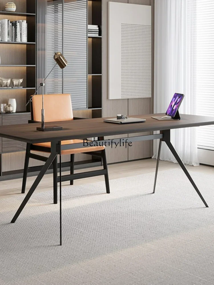 Light luxury living room large long desk modern simple Italian minimalist writing desk household