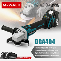 M-WALK 125mm Brushless Angle Grinder 8500RPM Cordless Grinding Machine Cutting Woodworking Power Tool For Makita 18V Battery Pin