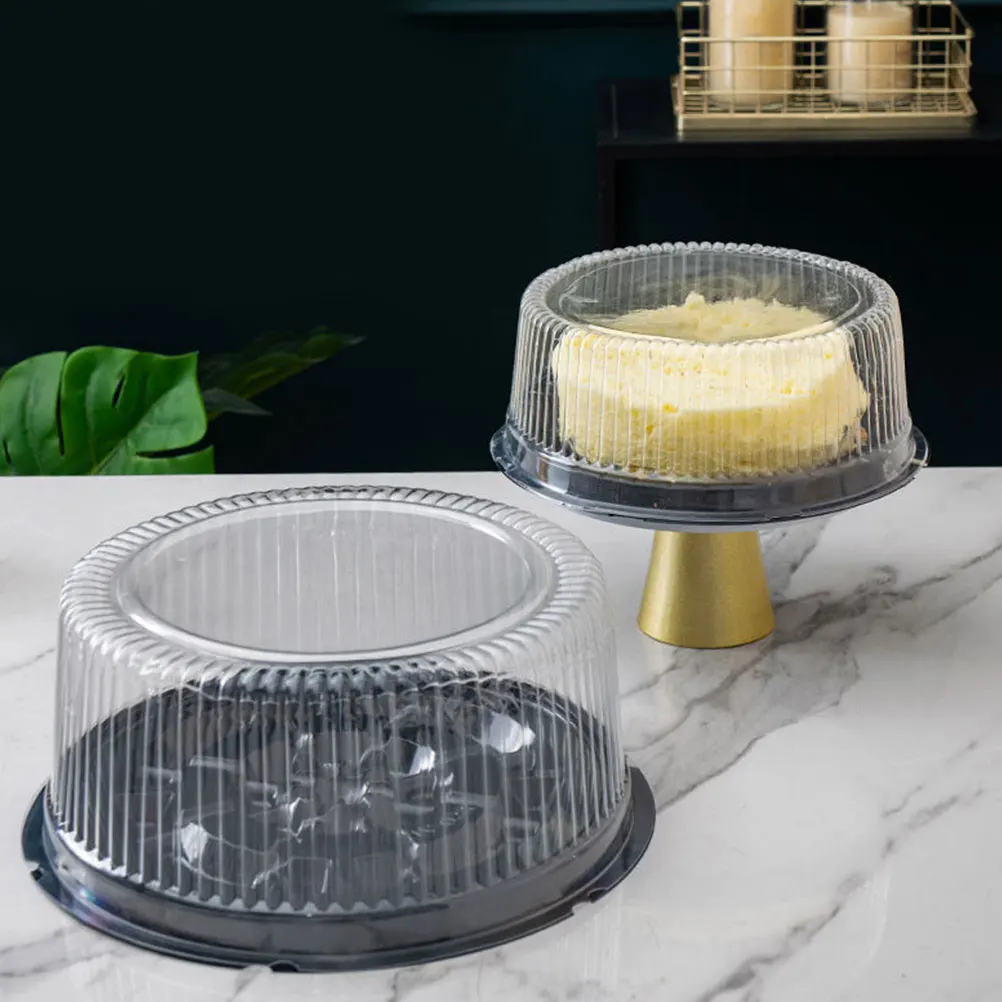 

20pcs Cake Box Transparent Bakery Packing Boxes 6 Inch Round Clear Containers Lightweight Storage Solution Party Supplies