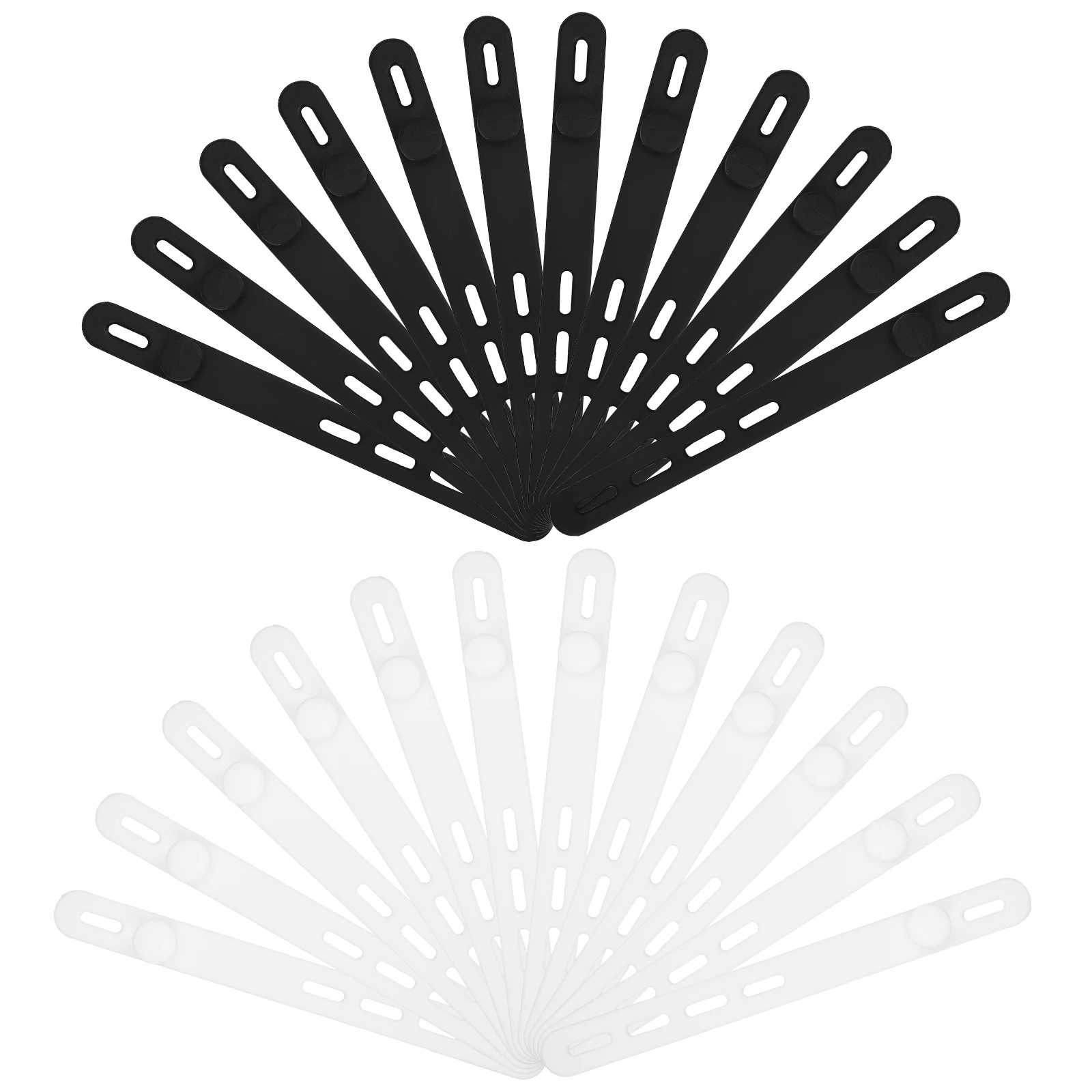 

20 Pcs Wire Handler Strap Home Size Wrap Straps Tidy Zip Ties Reusable Fastening Cable Bracket Clip