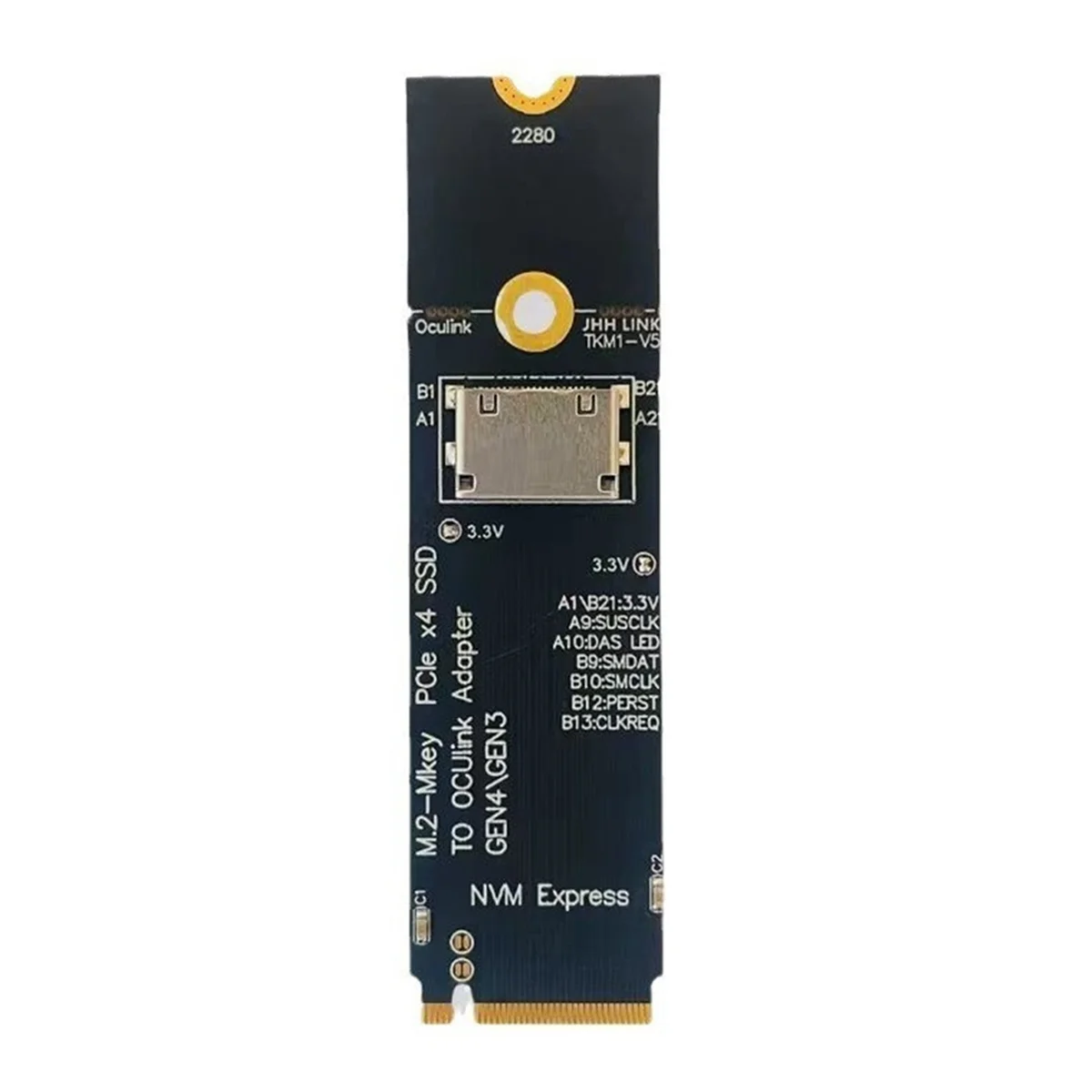 M.2 M-Key PCIe X4 SSD TO oculink อะแดปเตอร์ SFF-8612 Gen4/Gen3สำหรับ2.5นิ้ว U.2 NVMe (SFF 8639)SSD PCI-E NGFF ไรเซอร์การ์ด