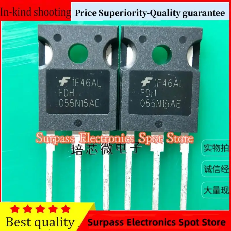 

10PCS-100PCS FDH055N15AE MOS TO-247 150V 167A Price Superiority-Quality guarantee