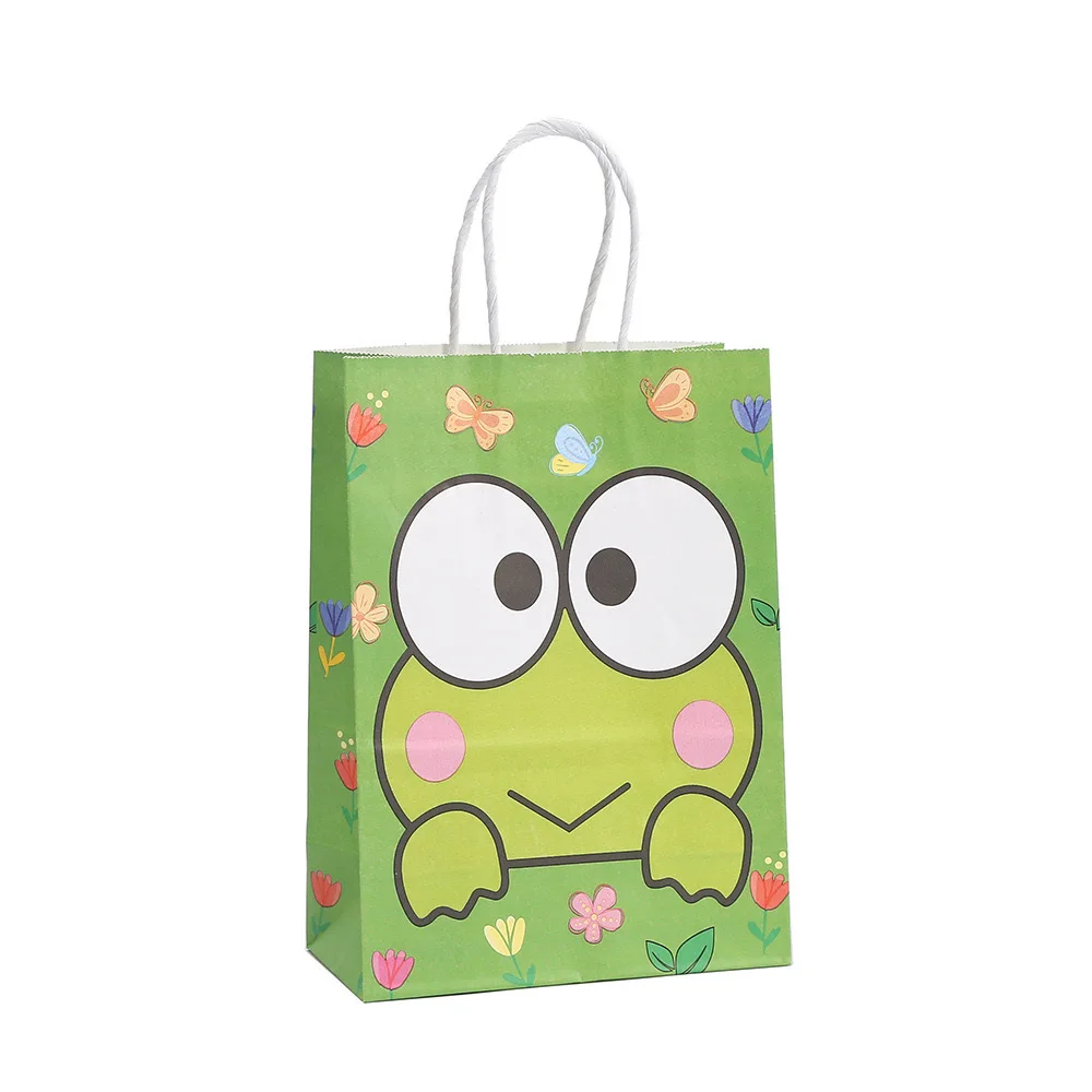 New Sanrios Kuromi Cinnamoroll My Melody Kraft Paper Gift Bags  Anime Candy Box Cookie Package Handbag Birthday Party Supplies