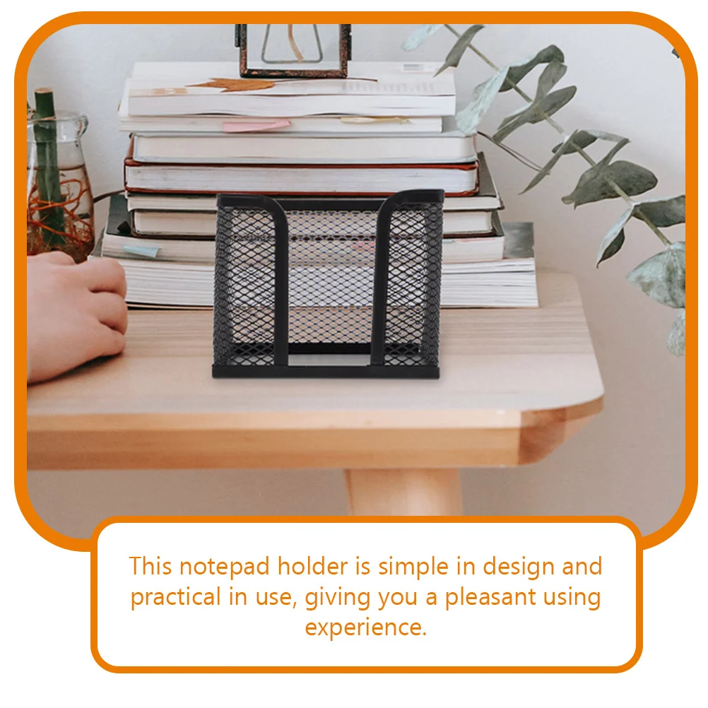 2 Pcs Note Box Notepad Dispenser Napkin Holder Mesh Organizer Memo Square Container Case Bracket Paper Office Pads