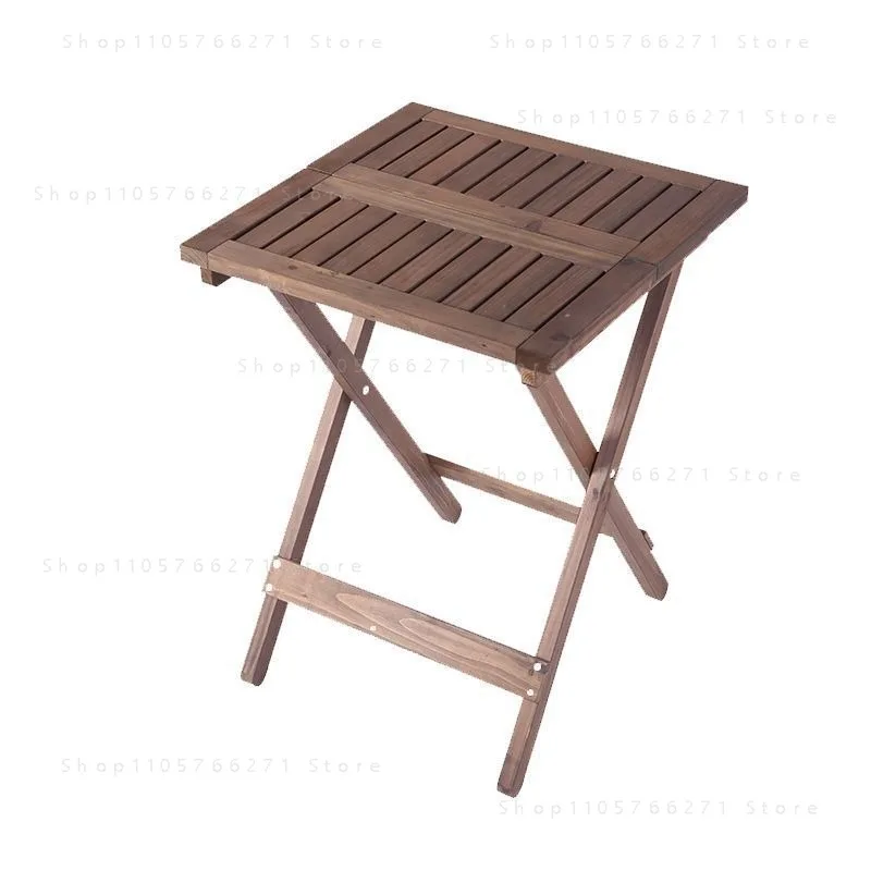 Folding table, outdoor, portable, stall, casual set wooden balcony table and chairs
