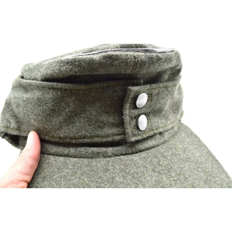 Gorra campo alemana M43 lana – Recreación táctica Panzer - imagen 5