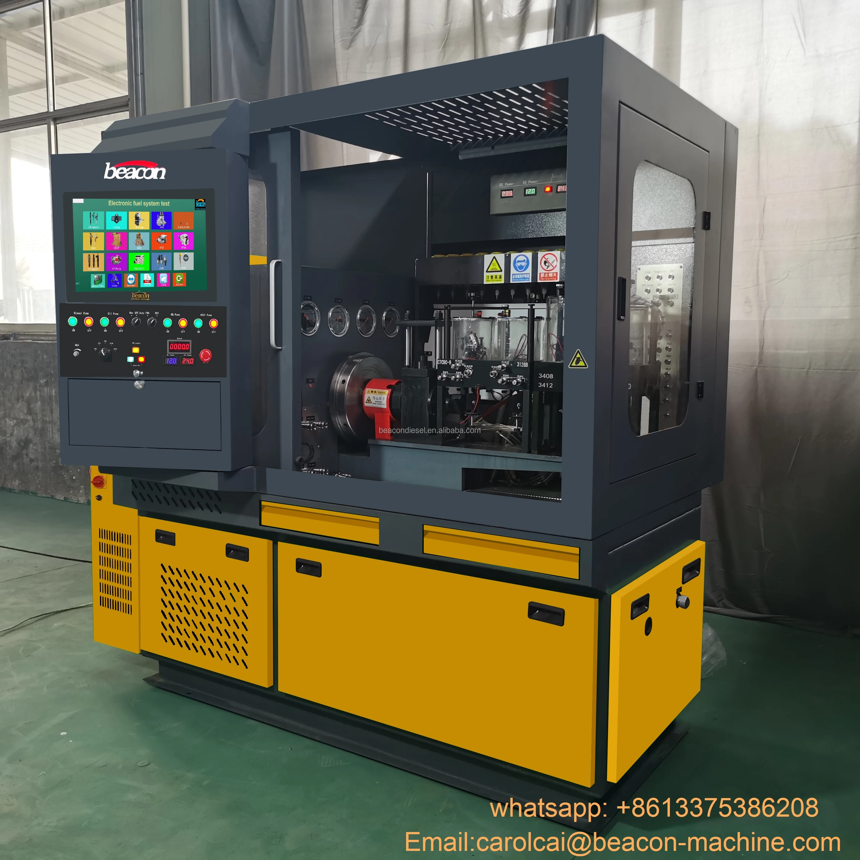 Picture 5: Beacon Machine CR919 EUI EUP HEUI Common Rail Injector test Bench diesel Injection Pump Calibration Machine With QR Coding