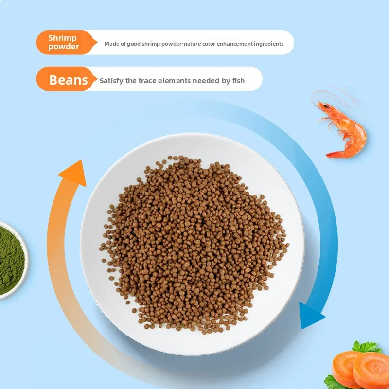 Maytra Tropical Fish Food - Small Sinking Pellets with Garlic & Spirulina for Clownfish,Guppies,Tetras - Color Enhancing Formula view 4