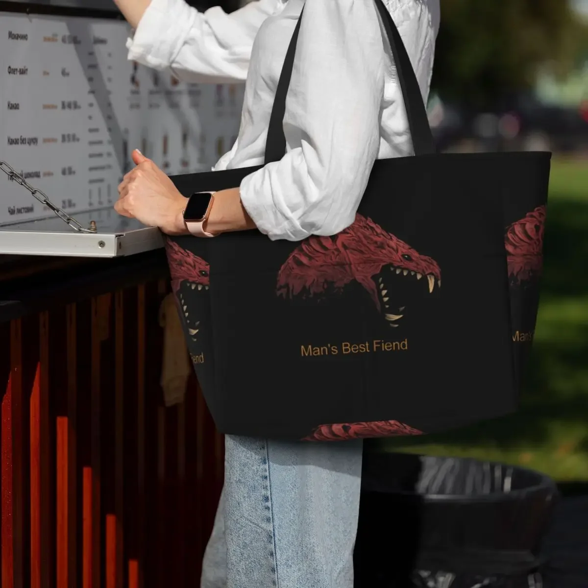 Odogaron Man's Best Fiend Beach Tote Bag Sport Gym Yoga Duffle Large Tote Bag Women Travel Bag Fitness bag