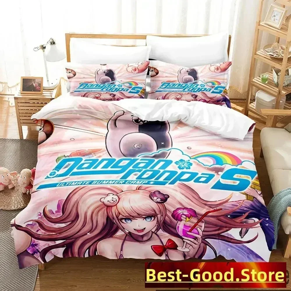 

3D Print Anime Danganronpa Bedding Set Duvet Cover Sheet Printed Bed Set Pillowcase Bed Full Queen King Size Comforter Bedroom