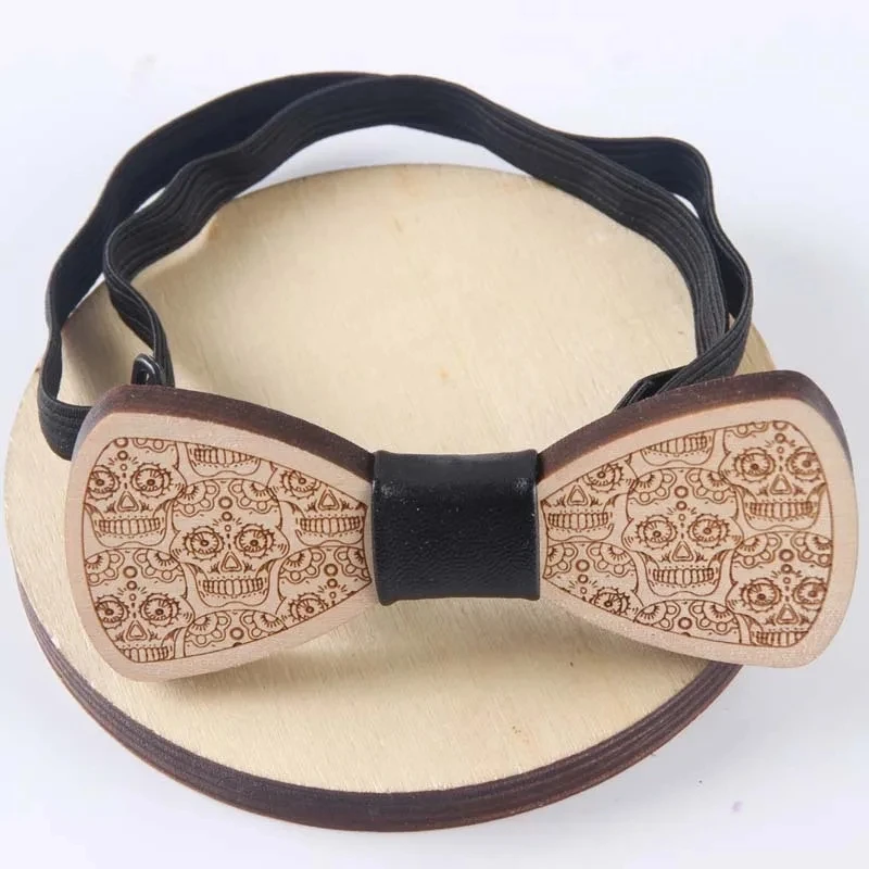 Fashion Weastern Wood Elegant Bow Ties Handmade Butterfly Wedding Party Bow Ties Butterfly Wooden Unique Tie for Man Children