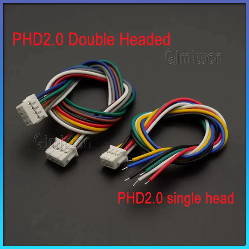 5Pcs/LOT PHD2.0MM Wire Cable Connector 2x2/3/4/5/6/7/8/9/10/11/12/13/14/15/16/20 Pin Pitch Female Plug Socket 10cm 20cm 30cm