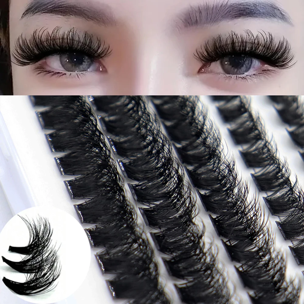 5 Rows Of Fluffy Segmented Tufted Self-grafting False Eyelashes 100D Personalized 3D Eyelash Makeup Eyelash Extension Eyelash