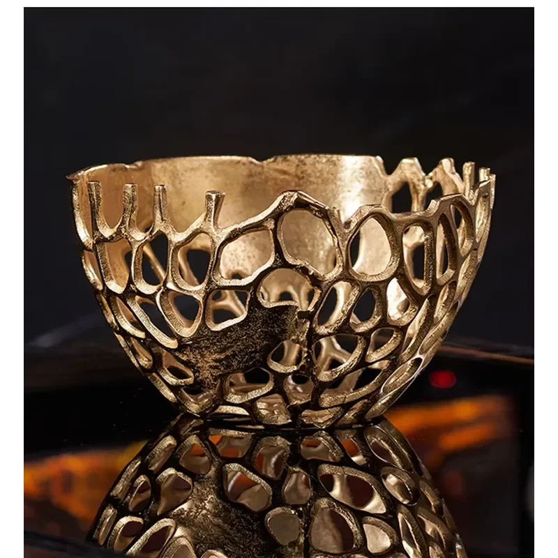 Wholesale Golden Bowl Decor Home Decor Accent Piece for Dining Table & Shelf Display
