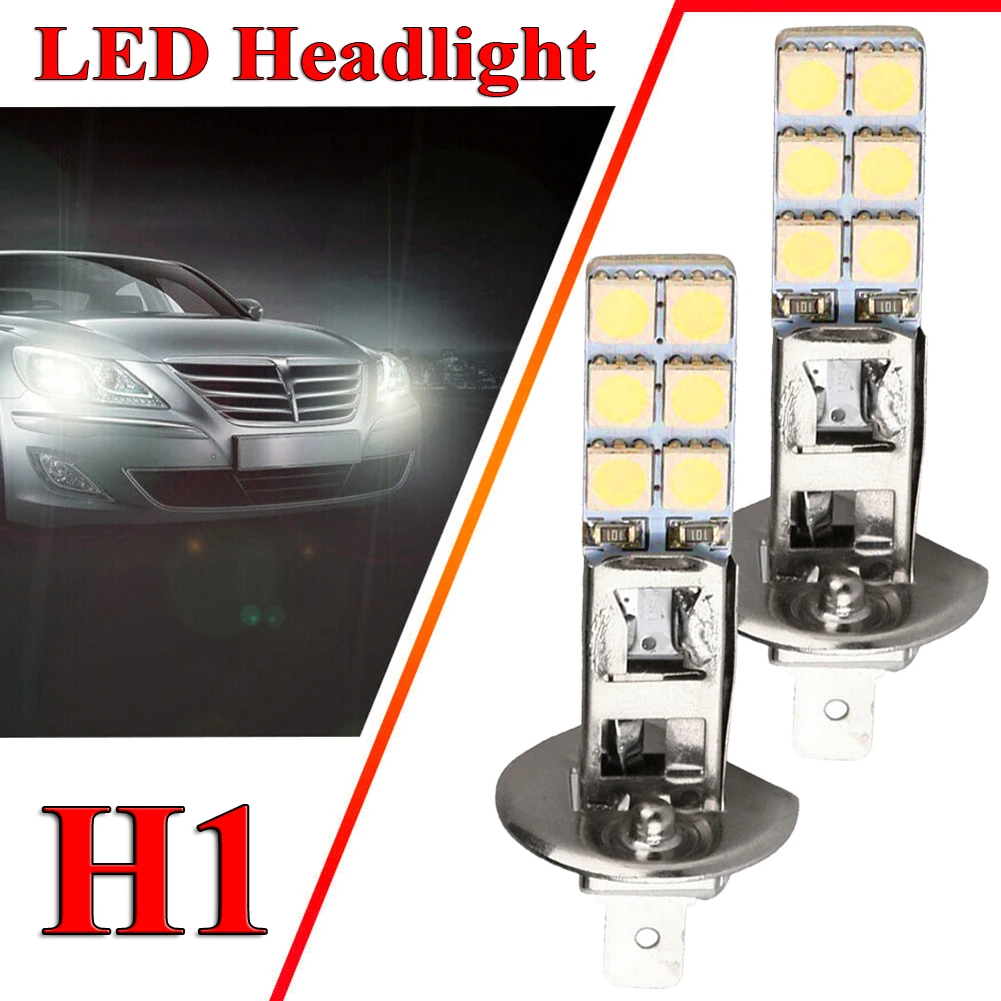 

2PCS H1 LED Bulb White Car Motorcycle Headlight High Power 6000K Fog Light Driving Bulb Headlight Bulb For Car Truck