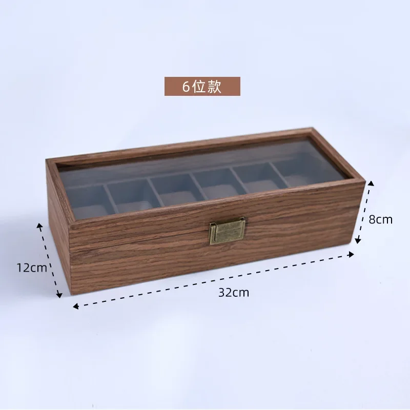 Premium Black Walnut & Rosewood Watch Box Jewelry Display Stand Counter Display Prop Luxury Watch Storage Organizer Case for Ret