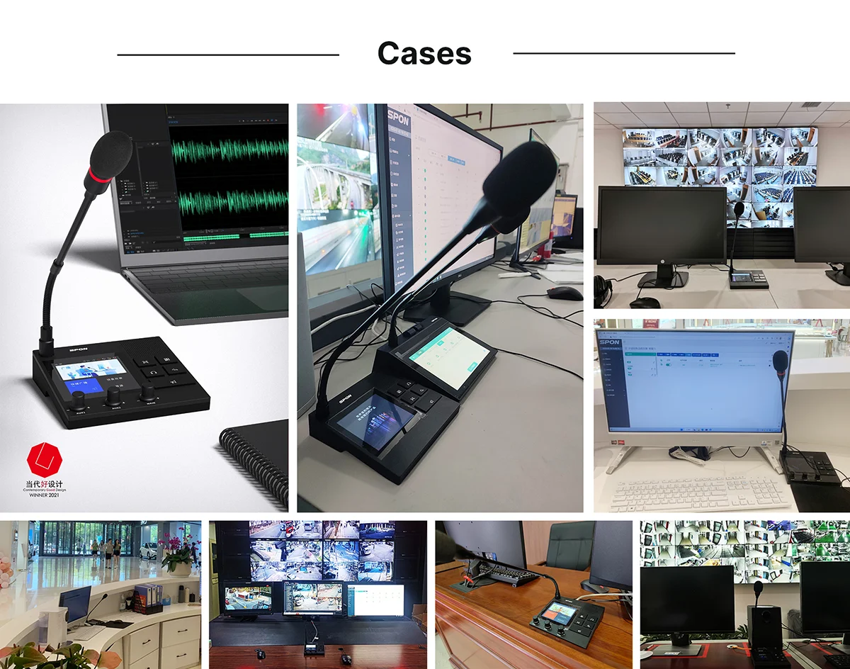 SIP IP Paging Microphone for IP PA System for Announcement, BGM Palyback, Emergency Alert