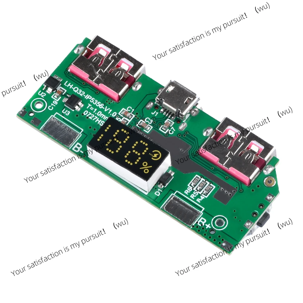 

Литий-ионный аккумулятор 5V3A, цифровой дисплей, модуль быстрой зарядки IP5356, поддержка TYPE-C Micro USB QC3.0 2.0/PD3.0 PD2.0/AFC/FCP