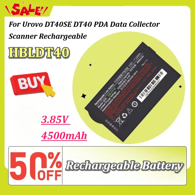 New HBLDT40 3.85V 4500mAh High Quality Li-Polymer Battery For Urovo DT40SE DT40 PDA Data Collector Scanner Rechargeable