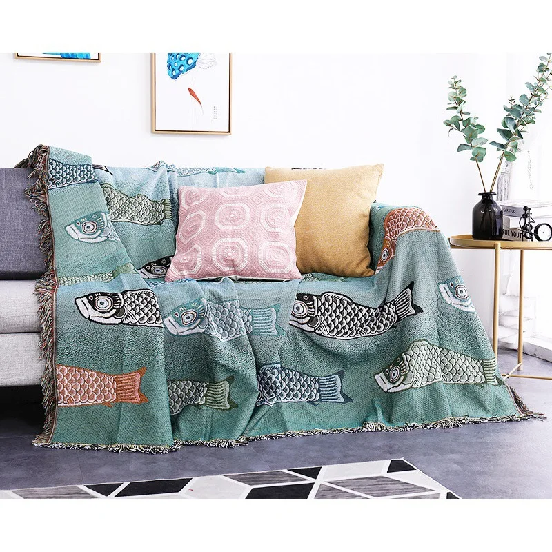 Nordic Style Sofa Cover Towel Bed Blanket A Variety of Functions A Variety of Patterns Throw Blanket Double-sided Use