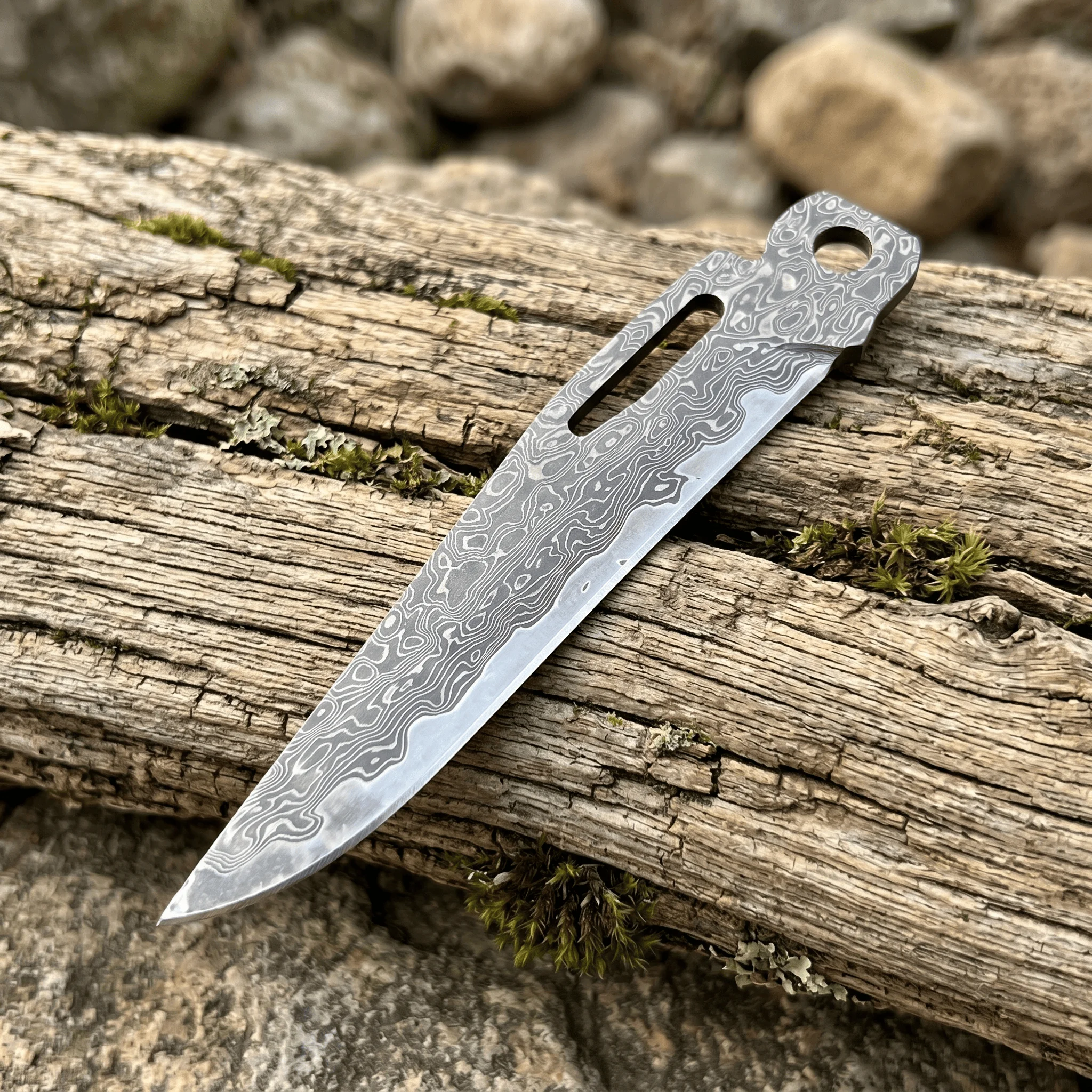 For Leatherman Surge, VG10 Damascus Replacement Blade, 60+ HRC Hardness, Sharp Cutting, OEM Slot Fit