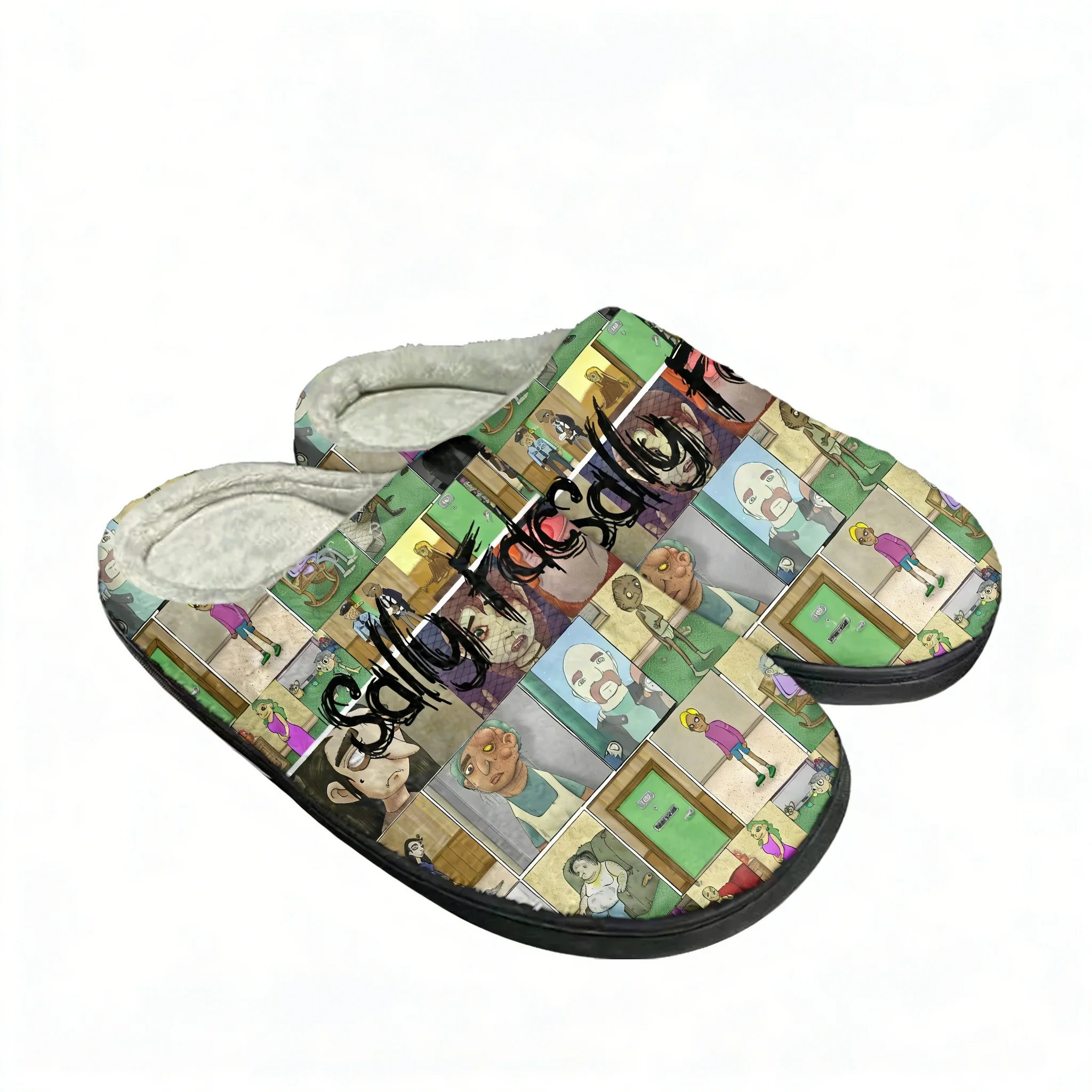 

Sally Face Home Cotton Slippers Hot Cartoon Game Mens Womens Teenager Plush Bedroom Casual Keep Warm Shoes Tailor Made Slipper