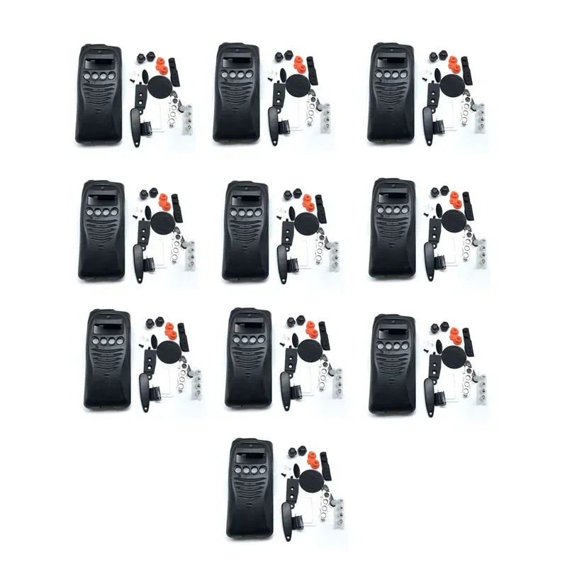 Lot 10PCS Front Panel Cover Case Shell with Volume Channel Knobs for Kenwood TK3217 TK3212 TK2212 TK2217 TK-3217 TK-2217 Radio