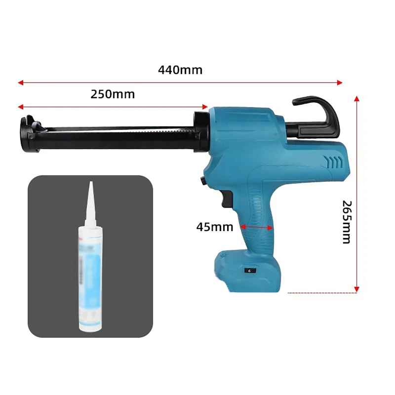 

Electric Caulking Gun Cement Glass Adhesive Glue Seal Sealant Tool 6 Adjustable Speed With LED Adhesive Gun For Makita Battery