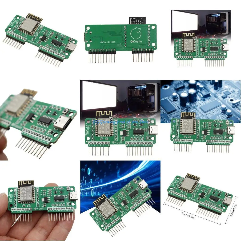 

H9EB WiFi Development Board for Flipper ESP8266 Support WIFI Scanner DeautherV2 TypeC Connection and Serials Chip Ch340c