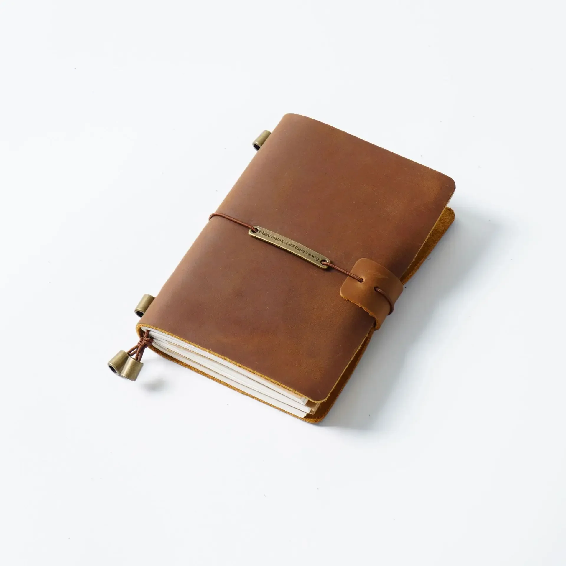 Travel Notebook Vintage Genuine Leather Notebook Handmade Crazy Horse Leather Cowhide Diary Notebook