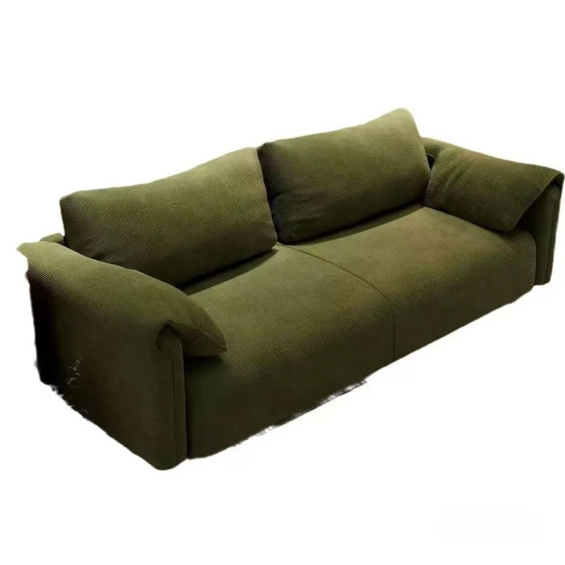Sofa im nordischen Stil, kleine Wohnung, Wohnzimmer, gerade Reihe, französisches Retro-Doppel-Dreifach-Internet-Promi, leichte Luxusmöbel